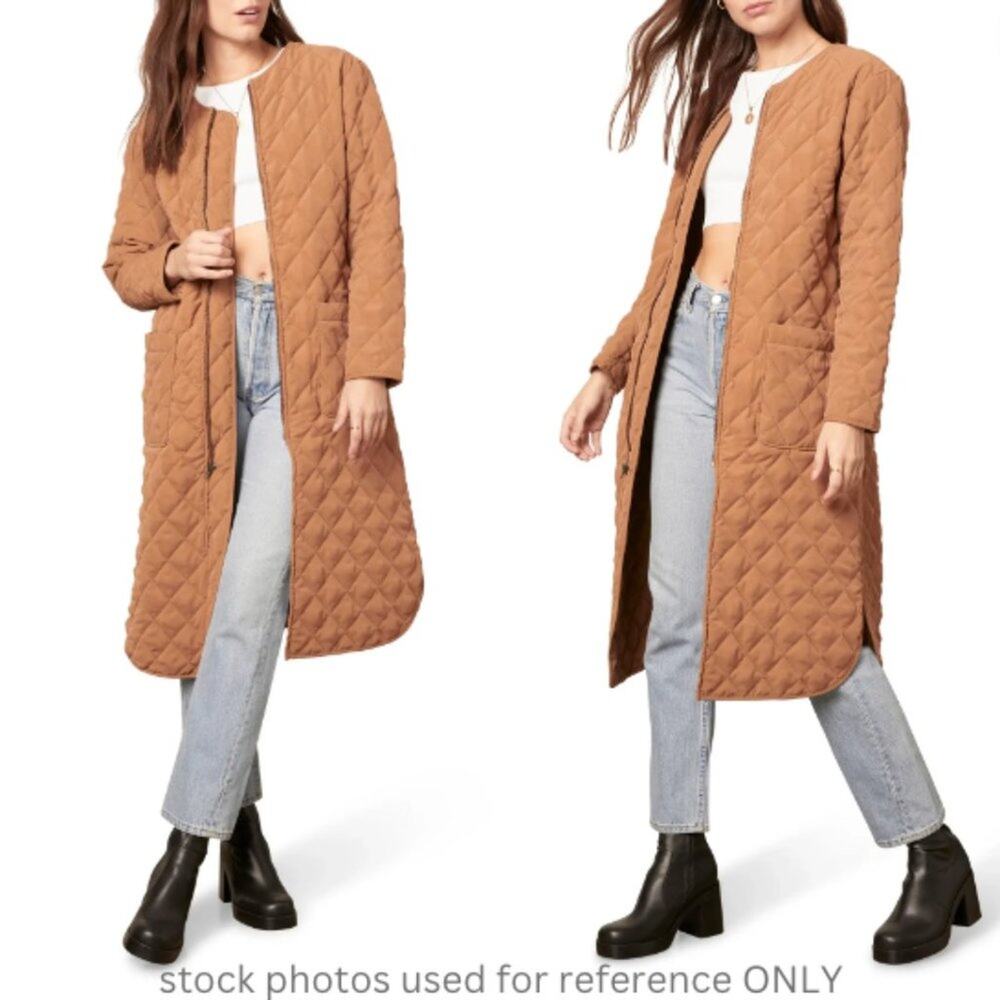 BB DAKOTA by STEVE MADDEN QUILT FOR SPEED COAT camel color  size XS